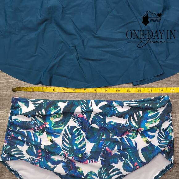 Adisputent High Waist Flounce Bikini Swimsuit Size XL - Picture 4 of 6